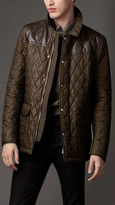 burberry quilted leather jacket|Burberry quilted jacket men.